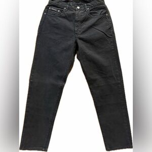 Calvin Klein Jeans Easy Fit Black Denim Relaxed Tapered Leg size 8 (30), NWOT